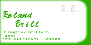 roland brill business card